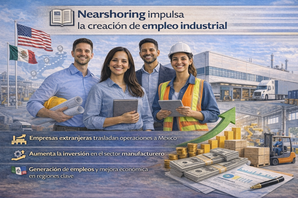 📰 Nearshoring impulsa la creación de empleo industrial